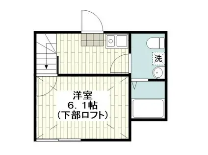 グランドゥール横浜(1K/1階)の間取り写真