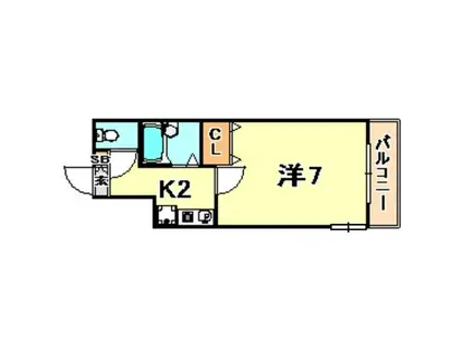 灘南ビル(1K/5階)の間取り写真