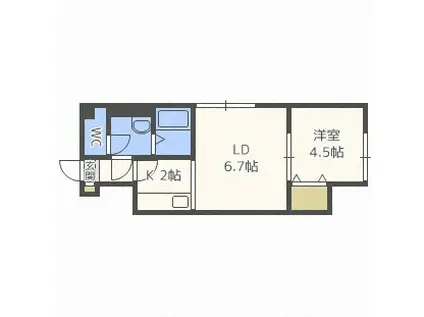 アビタアンデス(1LDK/3階)の間取り写真