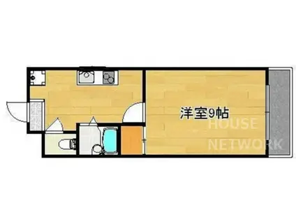 ナガオカームリー(1K/4階)の間取り写真