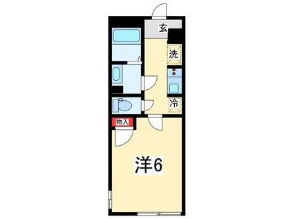 サンハウス(1K/2階)の間取り写真