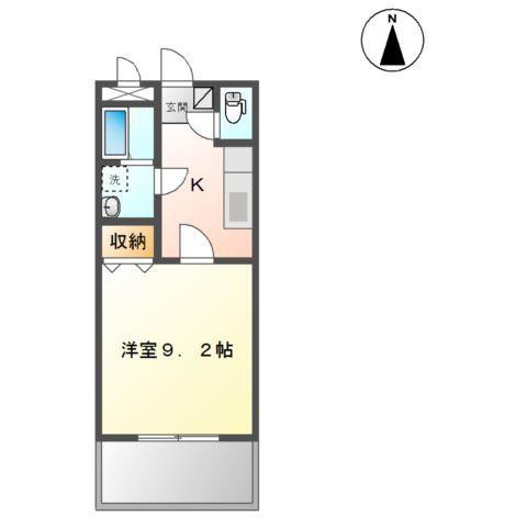 セピアコンフォース(1K/1階)の間取り写真