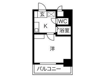 ヒルズ千種(1K/3階)の間取り写真