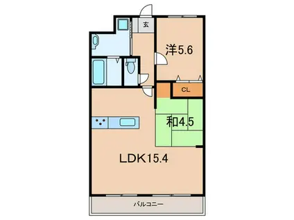 アーデンハウス菊谷(2LDK/3階)の間取り写真