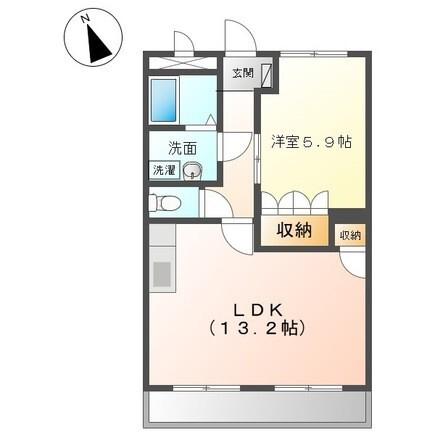 コムス・エルアール(1LDK/1階)の間取り写真