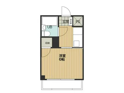 コーポ春岡(1K/1階)の間取り写真