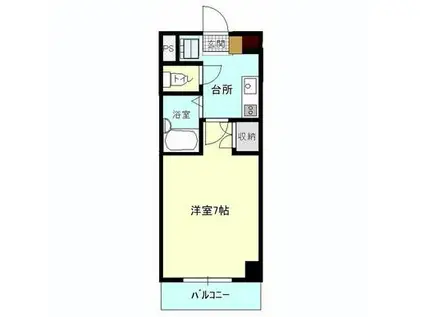 フルリール松浦(1K/1階)の間取り写真