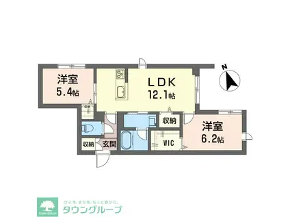 シャンテ ユー I(2LDK/1階)の間取り写真