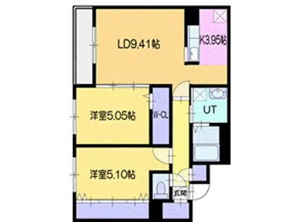 LAVIII(2LDK/3階)の間取り写真