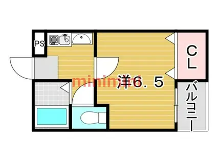 サンフローラル白鳩(1K/3階)の間取り写真