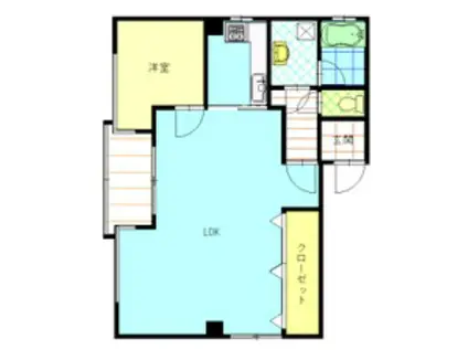 AXIS京町堀(1LDK/3階)の間取り写真