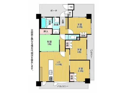 アーティックス・エグゼ足原(4LDK/5階)の間取り写真