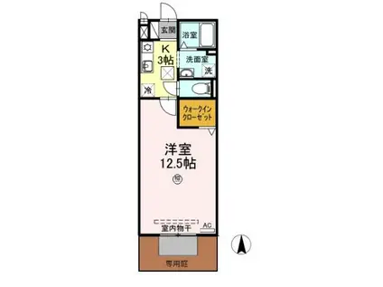 コンフォートアベニュー(1K/1階)の間取り写真