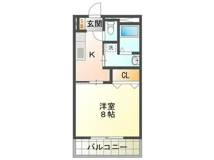 GRAND ESPOIR(1K/3階)の間取り写真