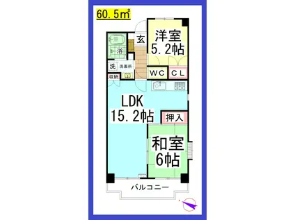 TD タウンコート湘南(2LDK/4階)の間取り写真