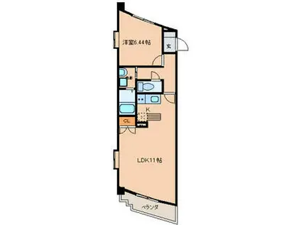 CREAR F(1LDK/3階)の間取り写真