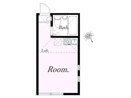 ユナイト塩浜アルベールカミュ(ワンルーム/2階)の間取り写真