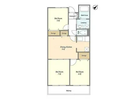 ネオ・プロミネンス(3DK/5階)の間取り写真