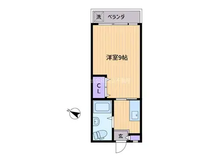 シャトレ明大前(1K/5階)の間取り写真