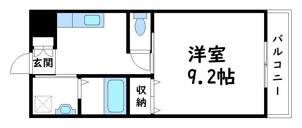 ラフィネ・野上A(1K/3階)の間取り写真
