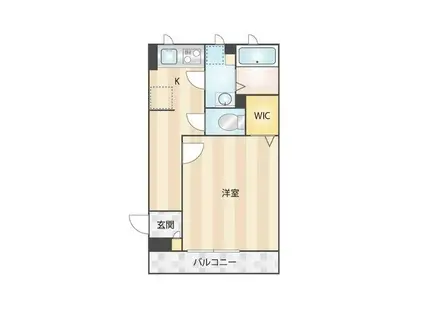 PAICON MAX 新都心(1K/3階)の間取り写真