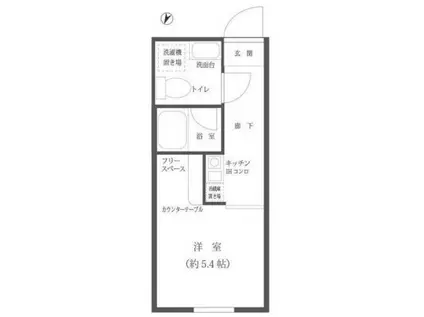 MAXIVBASIC笹塚(1K/1階)の間取り写真
