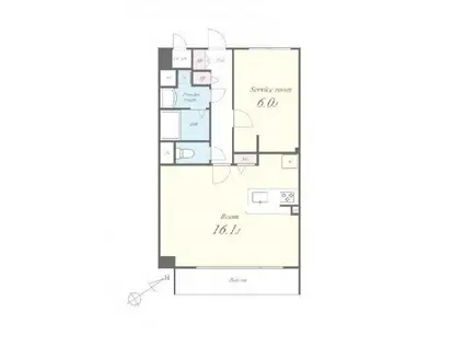 プリマヴェーラ(1LDK/3階)の間取り写真