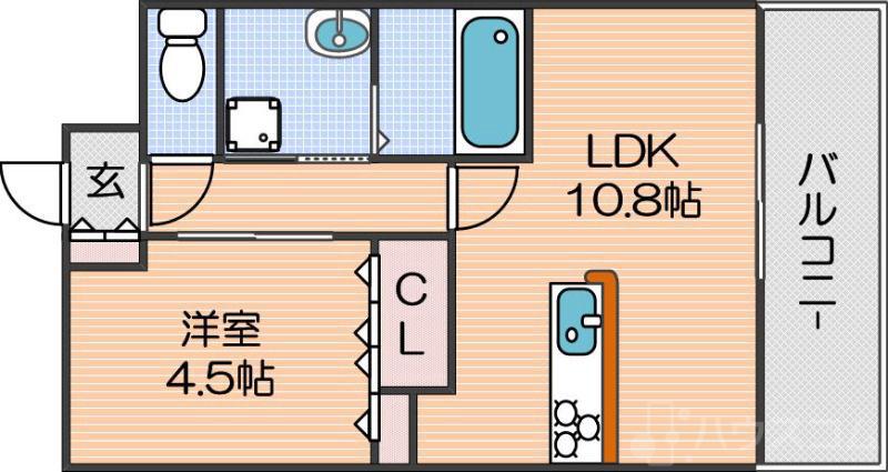 ラ・リヴィエール(1LDK/5階)の間取り写真