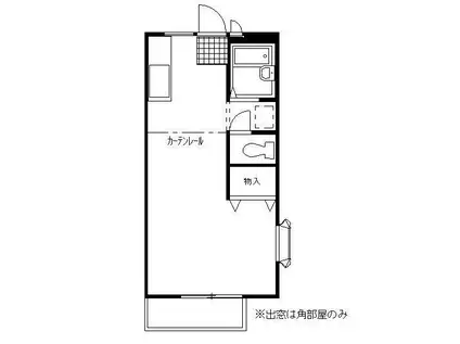 スプリングハイツ(1K/1階)の間取り写真
