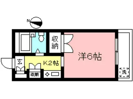 エステ稲田堤(1K/3階)の間取り写真