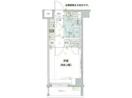 リヴシティ武蔵野ミュジオ(1K/5階)の間取り写真