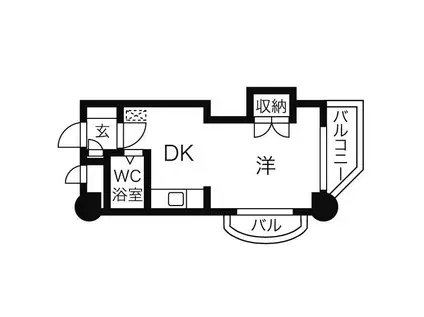 OMレジデンス円山(1DK/7階)の間取り写真