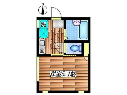 グランシャリオ(1K/1階)の間取り写真