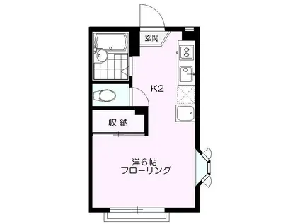 カーサ中延(ワンルーム/1階)の間取り写真