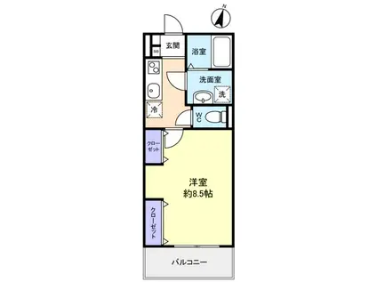 船橋市飯山満2丁目工事(1K/2階)の間取り写真