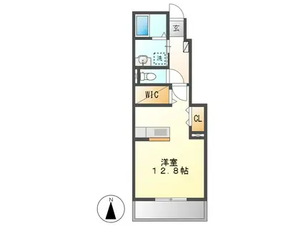 アビィーロード(ワンルーム/1階)の間取り写真