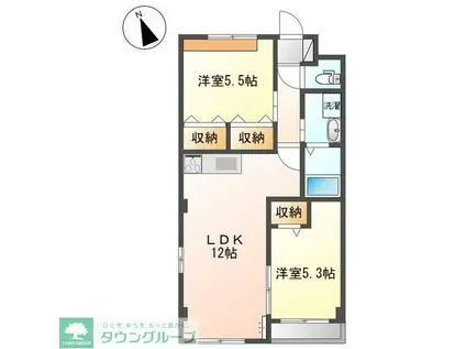 マインドホースあきる野(2LDK/3階)の間取り写真