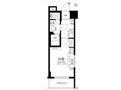 エスコート芝浦イースト(1K/10階)の間取り写真