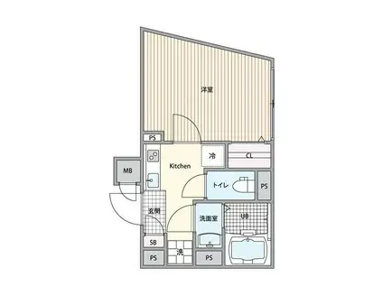 エルファーロ代々木上原IV(1K/2階)の間取り写真