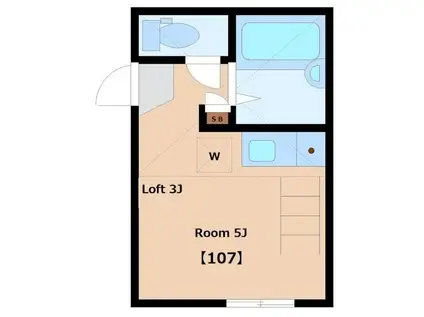 リベルテ中央林間(ワンルーム/1階)の間取り写真