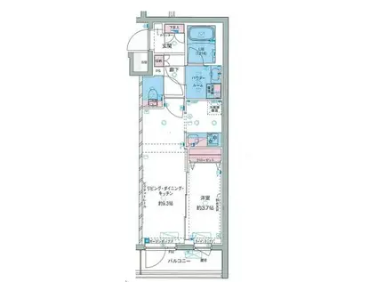 GENOVIA西高島II(1LDK/4階)の間取り写真