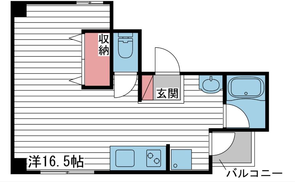 ツムギビル(ワンルーム/3階)の間取り写真