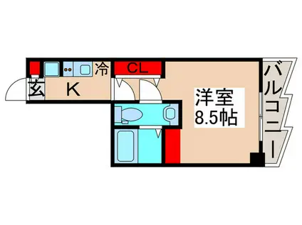 OMOCI D OGI-OHASHI(1K/6階)の間取り写真
