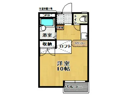 ベルメゾンM(ワンルーム/2階)の間取り写真