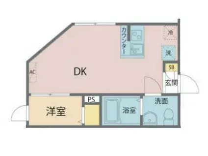 MIREA浮間舟渡(1DK/3階)の間取り写真