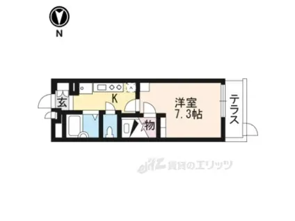 レオパレスバレー リバー(1K/1階)の間取り写真