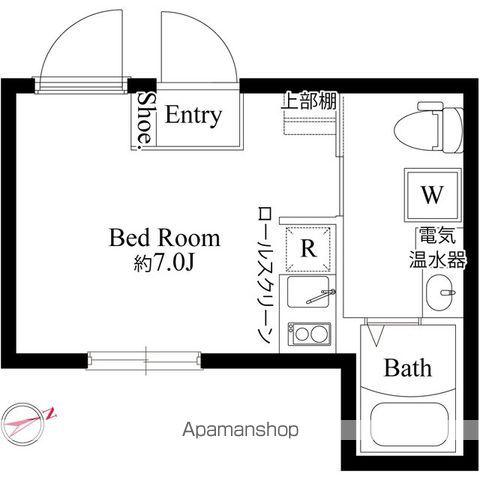 ルリアン南砂町(ワンルーム/3階)の間取り写真