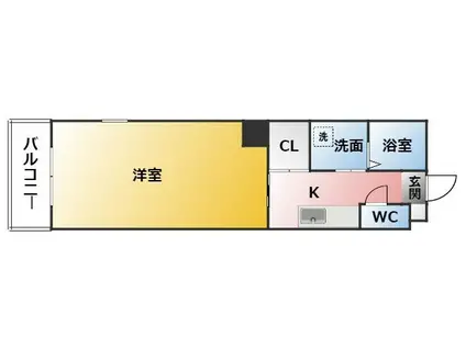 HIBINO RISE(1K/2階)の間取り写真