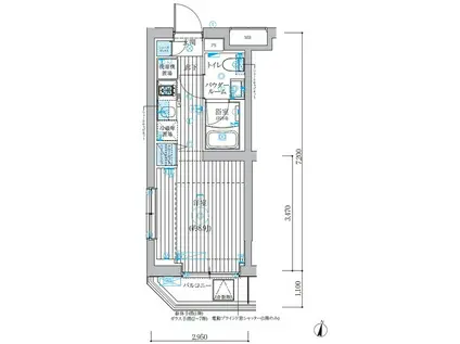 ベルグレード吉野町(ワンルーム/4階)の間取り写真