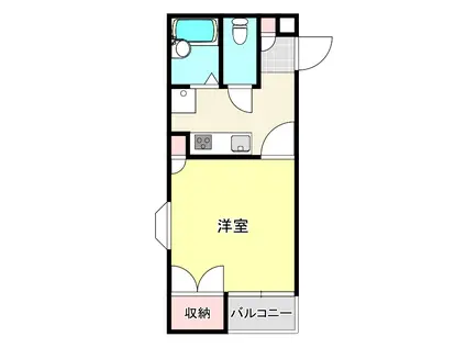 セイラBOX上並榎B(1K/1階)の間取り写真